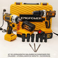 Set de Taladro e Impacto MQ68 con 2 Baterías